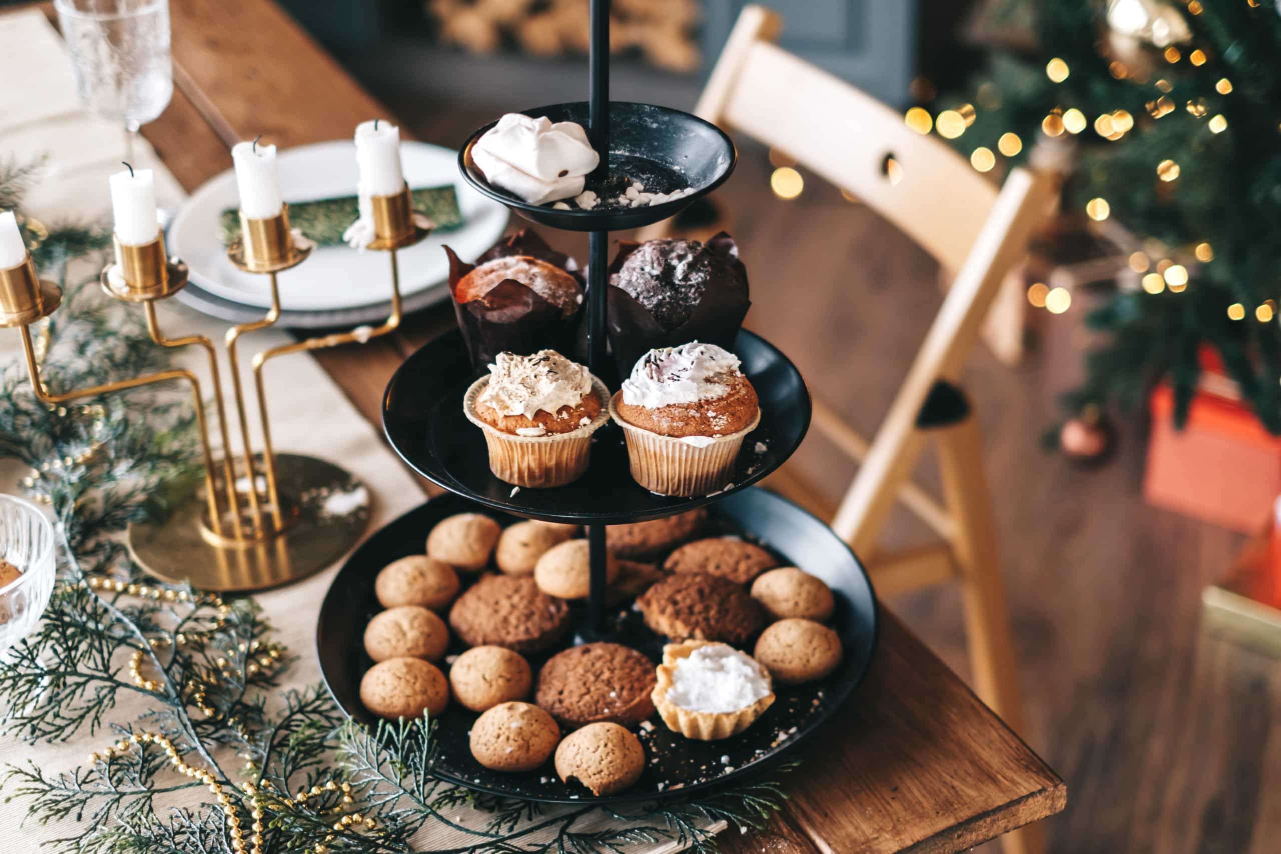 festive table with food