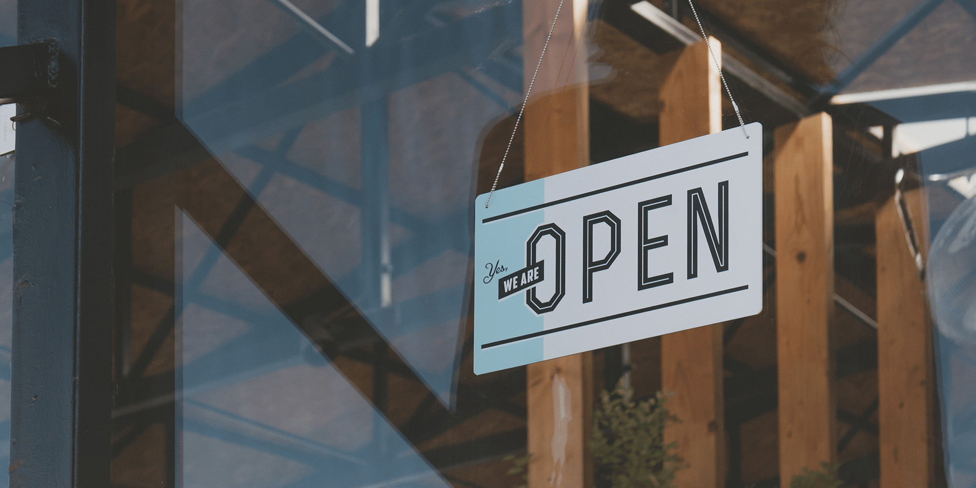 open sign on shop door